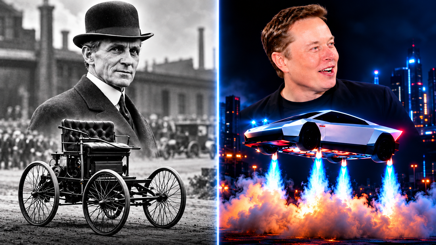 De la première voiture de Henry Ford en 1896 à la Tesla Roadster volante de 2026 : 130 ans d'innovation